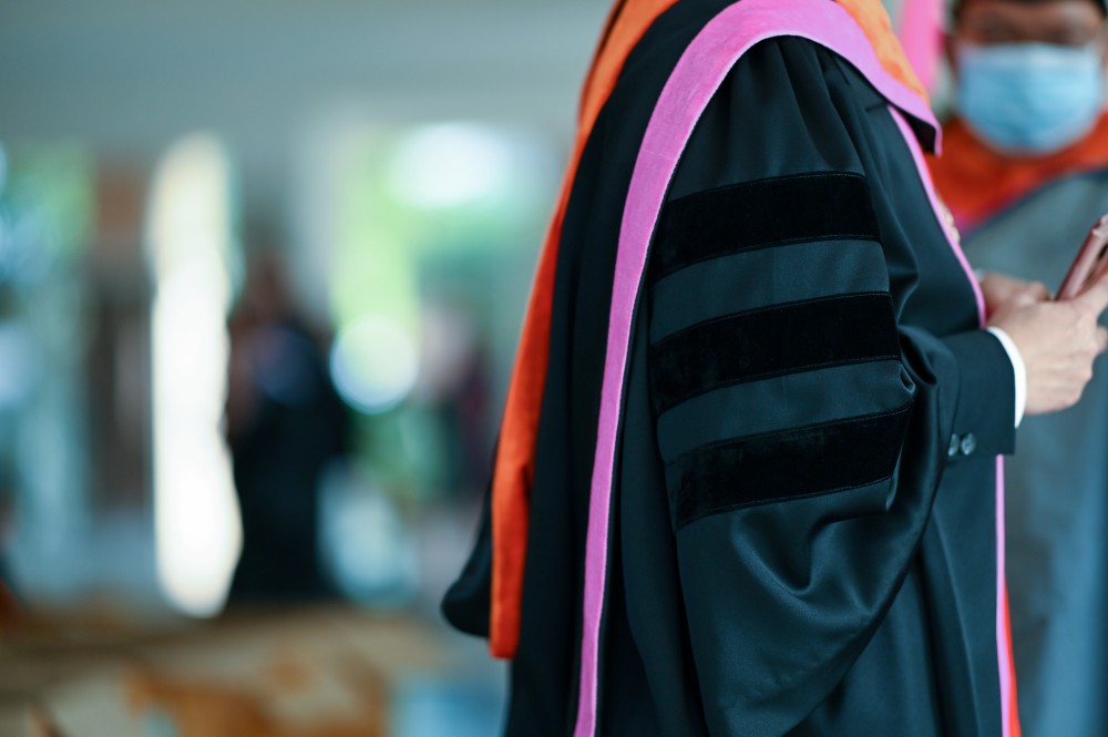 doctorate graduate gown